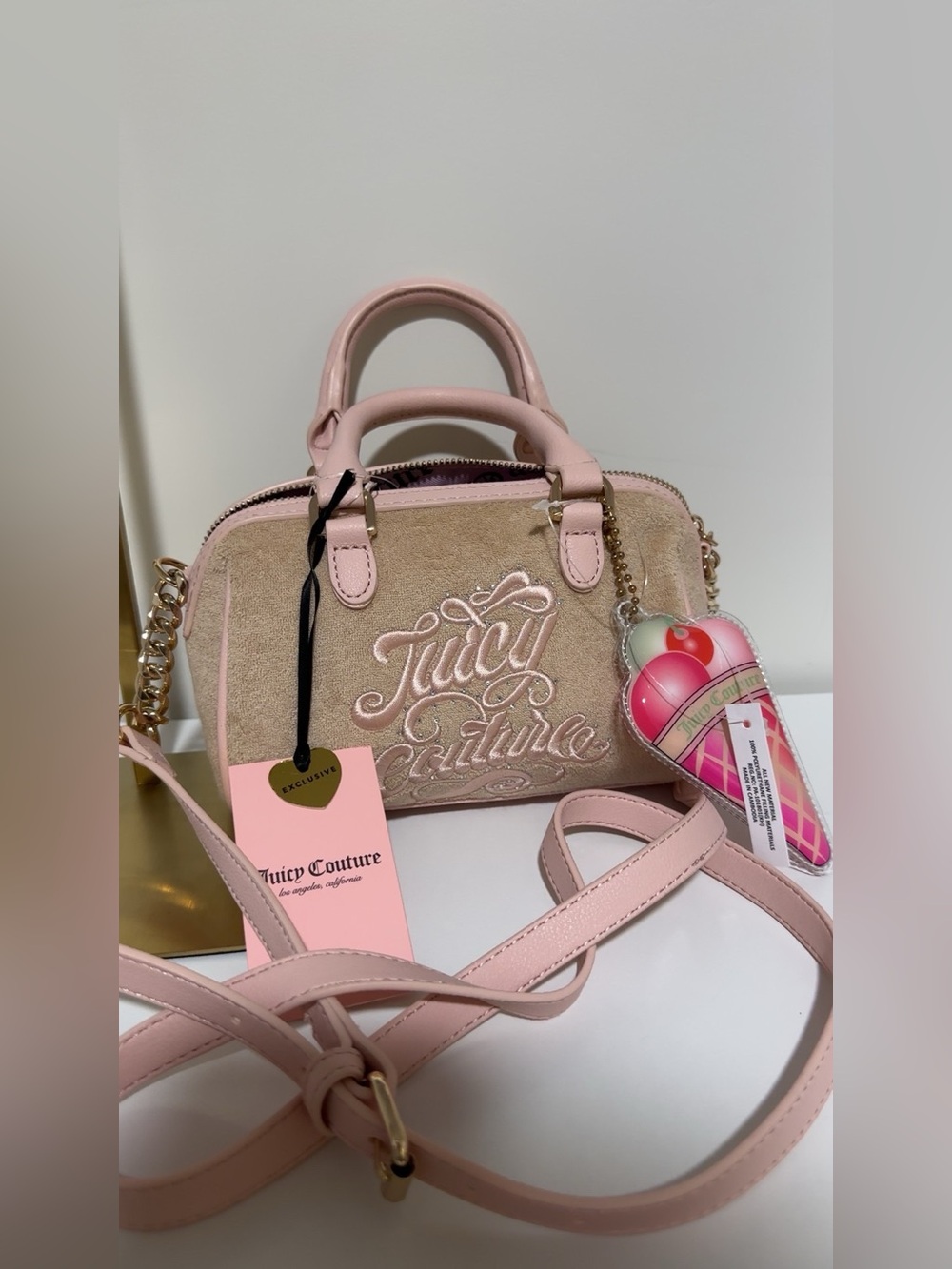 Juicy Couture Pink Logo Satchel